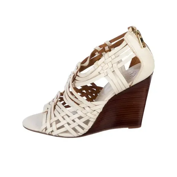 Tory Burch Leather Strappy Sandals White Size9.5 - Picture 1 of 5